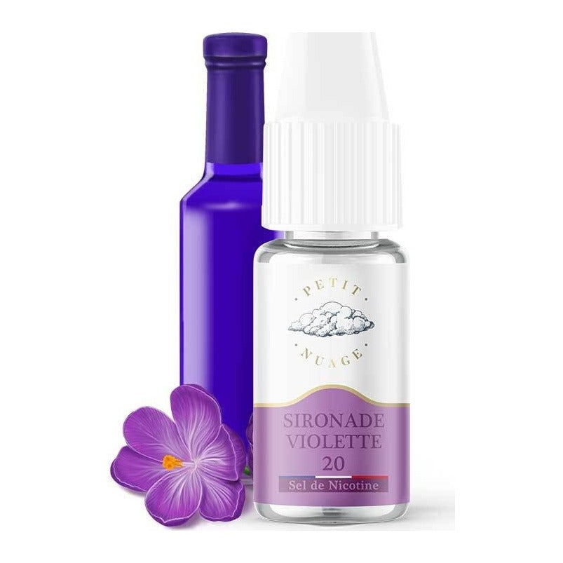 E-liquide Sironade Violette Levest Petit Nuage aux sels de nicotine, flacon de 10 mL