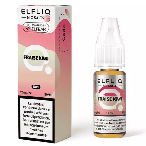 E-liquide Fraise Kiwi Elfbar Elfliq aux sels de nicotine, flacon de 10 mL