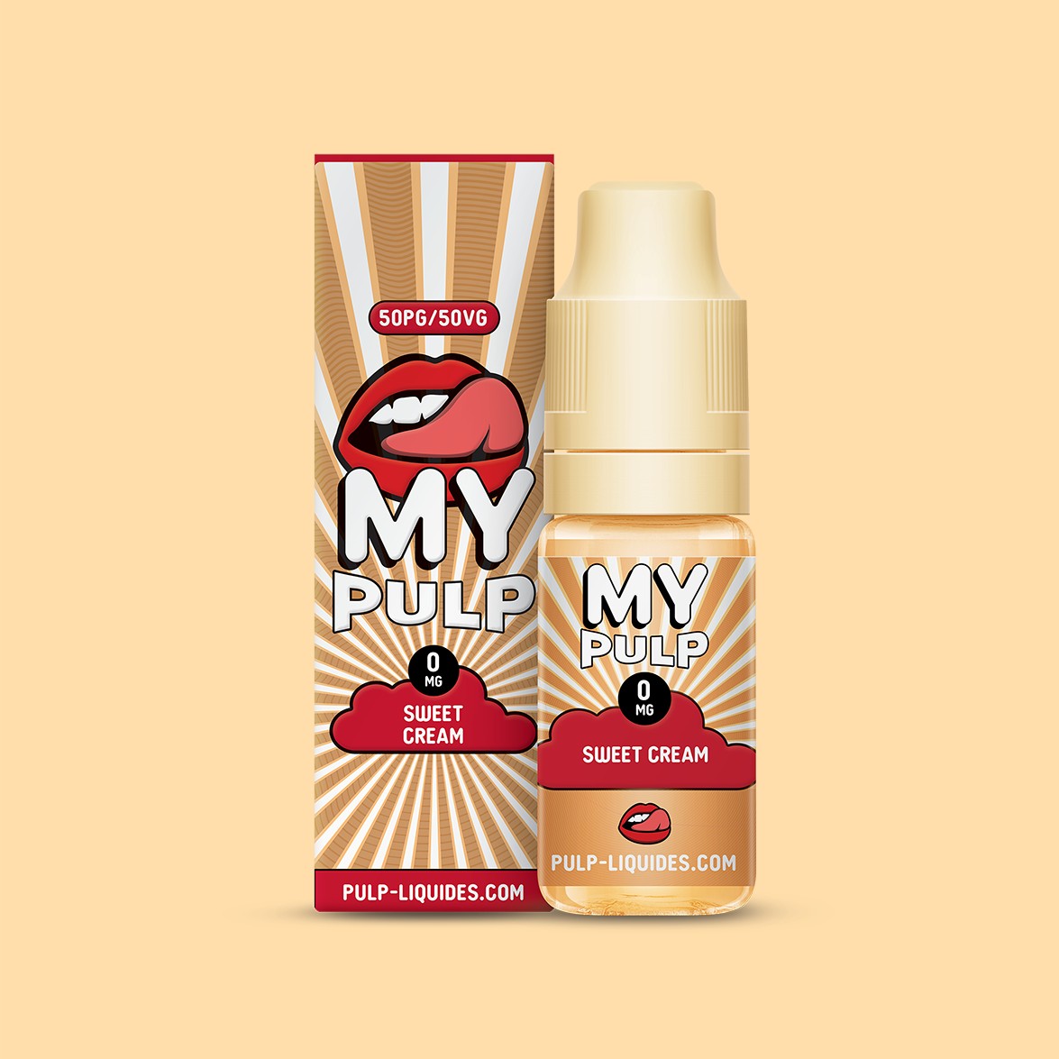 E-liquide Sweet Cream My Pulp, flacon de 10 mL