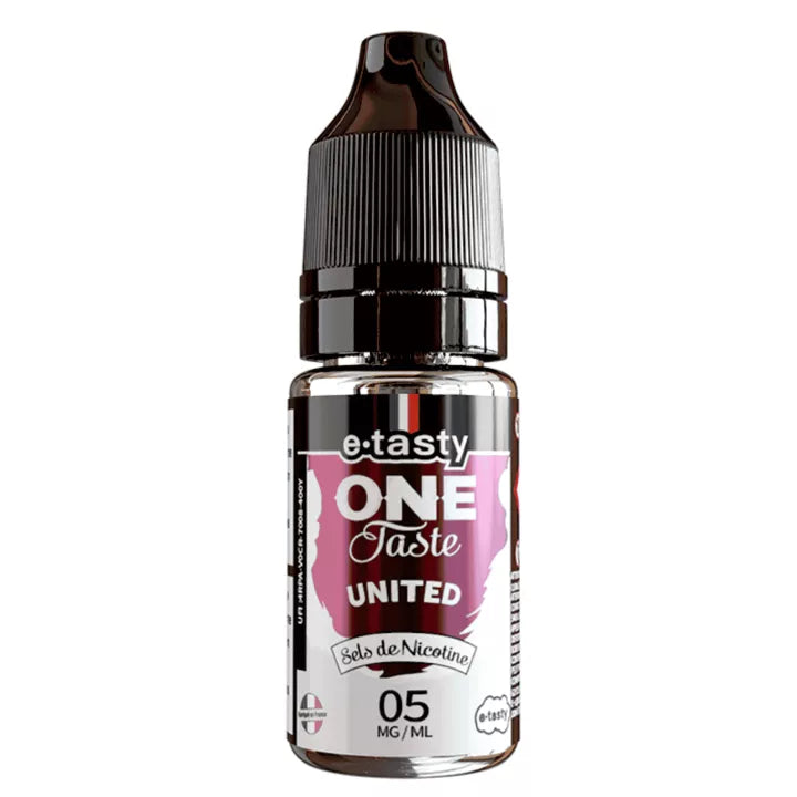 E-liquide United E.Tasty One Taste aux sels de nicotine, flacon de 10 mL