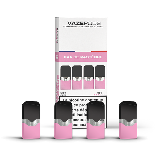 Vaze Pods Fraise Pastèque : boîte de 4 cartouches pré-remplies en 20 mg/mL